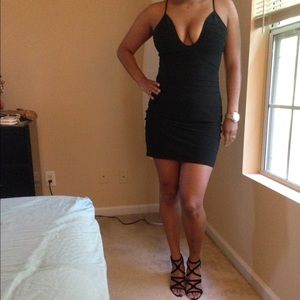 Missguided black bandage Strappy dress 8